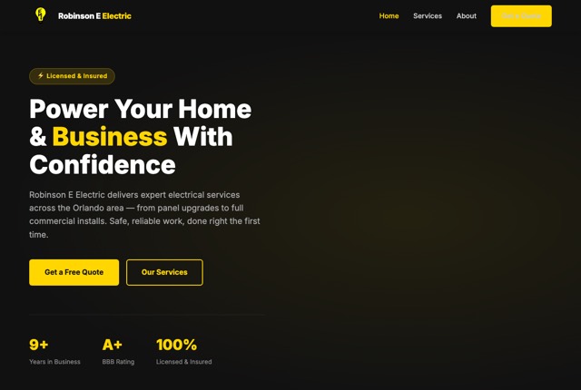 Robinson E Electric website