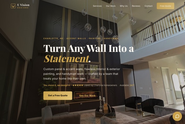 U Vision Designs website